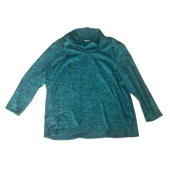 MR MAX faux wrap button sweater - Picture 2 of 3